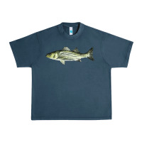 Midnight Navy Striped Bass Urban Heavy Tee - LillyAllenDesigns