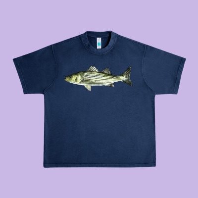 Striped Bass Urban Heavy Tee Designed By Lillyallendesigns