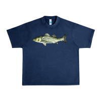 Navy Striped Bass Urban Heavy Tee - LillyAllenDesigns