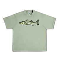 Oil Green Striped Bass Urban Heavy Tee - LillyAllenDesigns