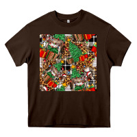 Chocolate Brown christmas donkey Heavy Core Tee - FaDigitalArtStudio