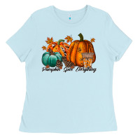 Baby Blue pumpkin spice everthing Ladies Tee - RacoonDesign