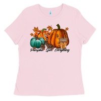Bubblegum Pink pumpkin spice everthing Ladies Tee - RacoonDesign