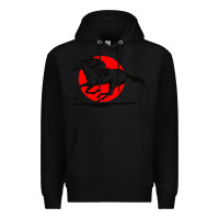 Black horse racing Premium Hoodie - artisFamous
