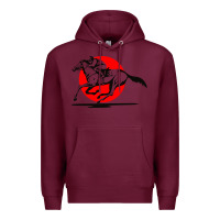 Burgundy horse racing Premium Hoodie - artisFamous