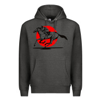 Charcoal Heather horse racing Premium Hoodie - artisFamous