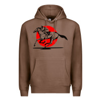 Chestnut horse racing Premium Hoodie - artisFamous