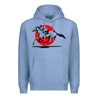 Colony Blue horse racing Premium Hoodie - artisFamous