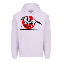 Lilac horse racing Premium Hoodie - artisFamous