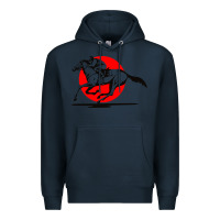 Navy horse racing Premium Hoodie - artisFamous