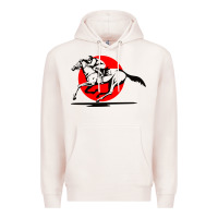 Pale Pink horse racing Premium Hoodie - artisFamous