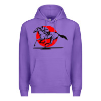 Purple horse racing Premium Hoodie - artisFamous