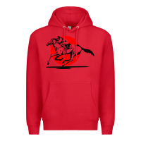 Red horse racing Premium Hoodie - artisFamous