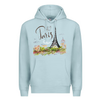 Blue Mist paris Premium Hoodie - artisFamous