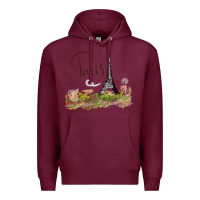 Burgundy paris Premium Hoodie - artisFamous