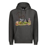 Charcoal Heather paris Premium Hoodie - artisFamous