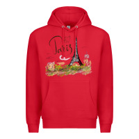 Red paris Premium Hoodie - artisFamous