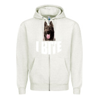 Oatmeal Heather I Bite Zipper Hoodie - Bettercallsaul
