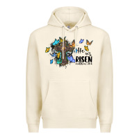 Tofu he is risen matthew 28 6 cross with butterflies cowhide background Premium Hoodie - BarkalooDesign