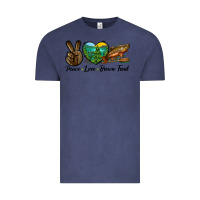 Vintage Denim Peace Love Brown Trout Vintage Tee - LillyAllenDesigns