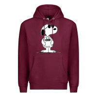 Burgundy cool dog Premium Hoodie - artisFamous