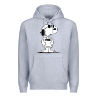 Heather Grey cool dog Premium Hoodie - artisFamous