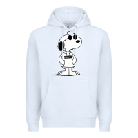 White cool dog Premium Hoodie - artisFamous