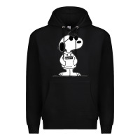Black cool dog Premium Hoodie - artisFamous