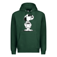 Sports Green cool dog Premium Hoodie - artisFamous