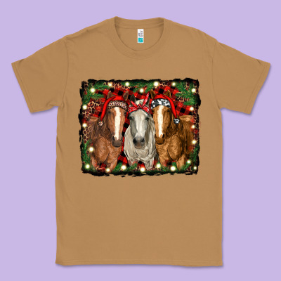 Christmas Horses Classic Tee Designed By Ranaportraitstore