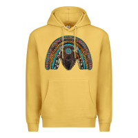 Antique Gold western rainbow with bison Premium Hoodie - RanaPortraitStore