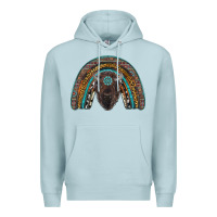 Blue Mist western rainbow with bison Premium Hoodie - RanaPortraitStore