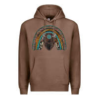 Chestnut western rainbow with bison Premium Hoodie - RanaPortraitStore