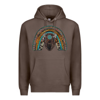 Coffee western rainbow with bison Premium Hoodie - RanaPortraitStore