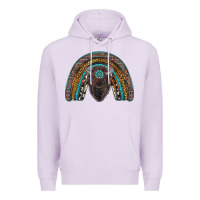 Lilac western rainbow with bison Premium Hoodie - RanaPortraitStore