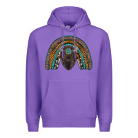 Purple western rainbow with bison Premium Hoodie - RanaPortraitStore