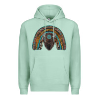 Seafoam western rainbow with bison Premium Hoodie - RanaPortraitStore