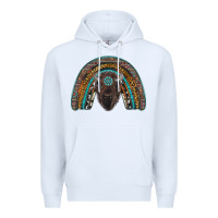 White western rainbow with bison Premium Hoodie - RanaPortraitStore