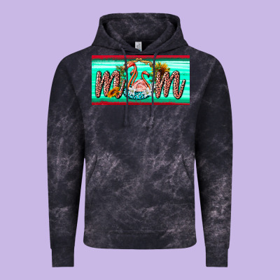 Flamingo Mom License Plate Vintage Hoodie Designed By Barkaloodesign