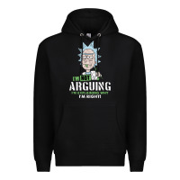 Black i am not arguing Premium Hoodie - artisFamous