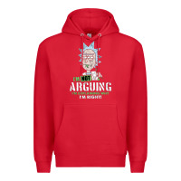 Red i am not arguing Premium Hoodie - artisFamous