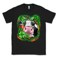 Black St. Patrick's day cow Classic Tee - FaDigitalArtStudio