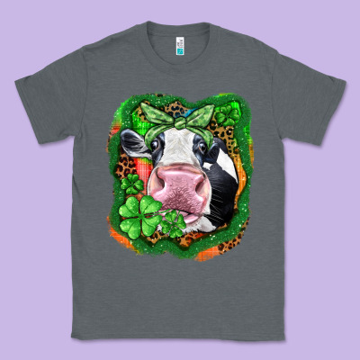 St. Patrick's Day Cow Classic Tee Designed By Fadigitalartstudio