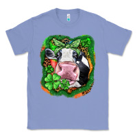 Colony Blue St. Patrick's day cow Classic Tee - FaDigitalArtStudio