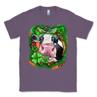 Lavender St. Patrick's day cow Classic Tee - FaDigitalArtStudio