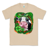 Mushroom St. Patrick's day cow Classic Tee - FaDigitalArtStudio