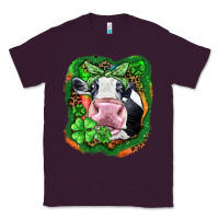Plum St. Patrick's day cow Classic Tee - FaDigitalArtStudio
