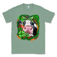 Sage St. Patrick's day cow Classic Tee - FaDigitalArtStudio