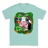 Seafoam St. Patrick's day cow Classic Tee - FaDigitalArtStudio