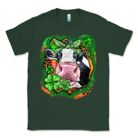 Sports Green St. Patrick's day cow Classic Tee - FaDigitalArtStudio